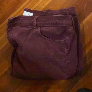 Loft modern skinny corduroy pants in 16 tall.